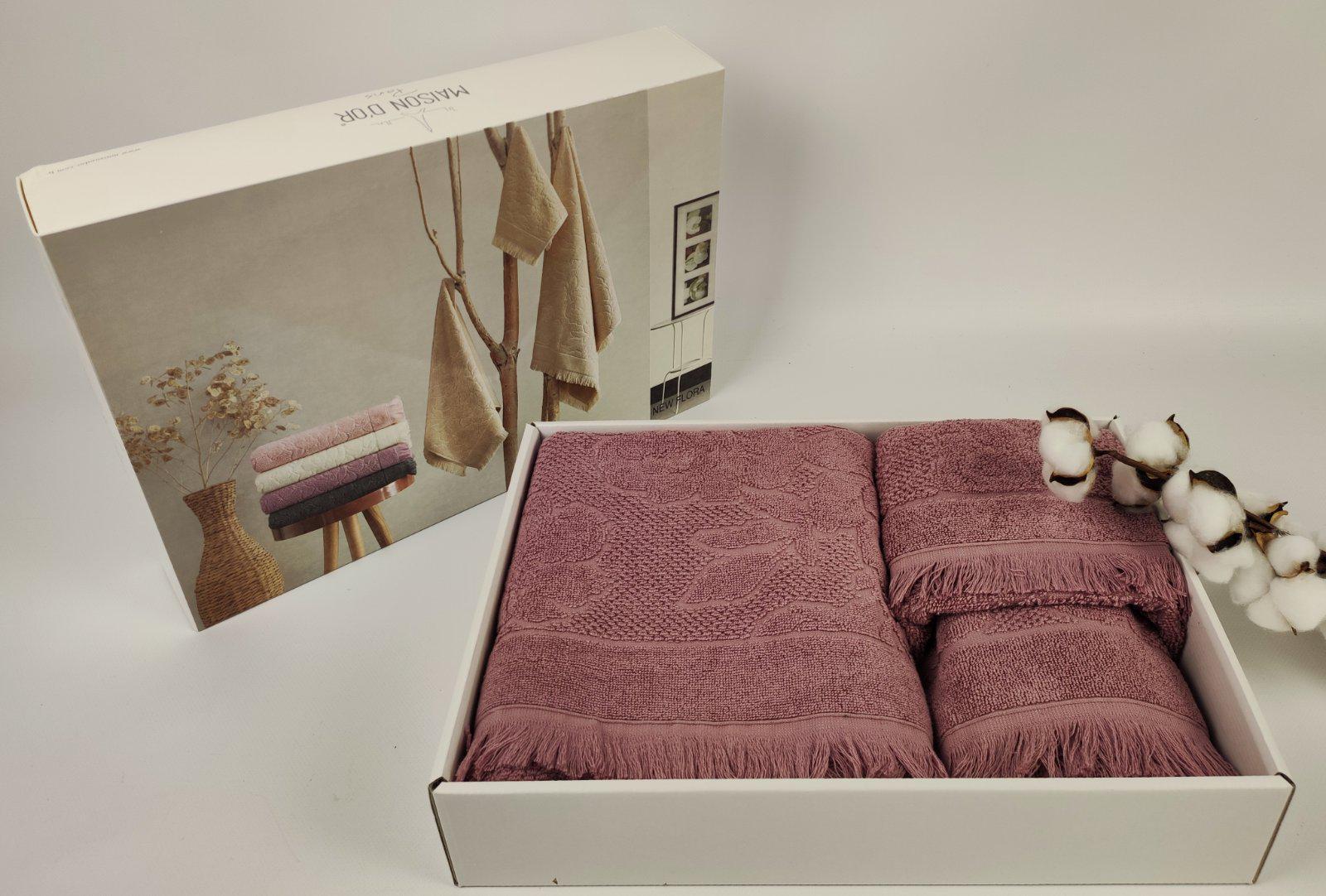 Полотенца Maison D'or New Flora 3 шт. Lila (CN23278)