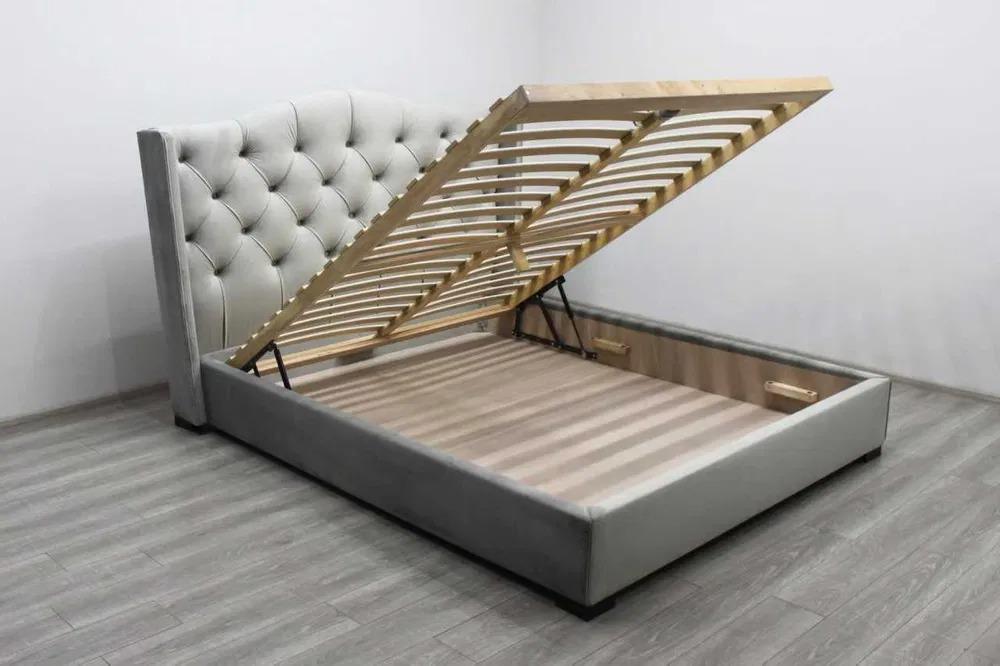 Ліжко двоспальне Шик Галичина Голд з підйомником дерево/тканина 07 160х200 см Сірий - фото 3 Ліжко двоспальне Шик Галичина Голд з підйомником дерево/тканина 07 160х200 см Сірий - фото 3