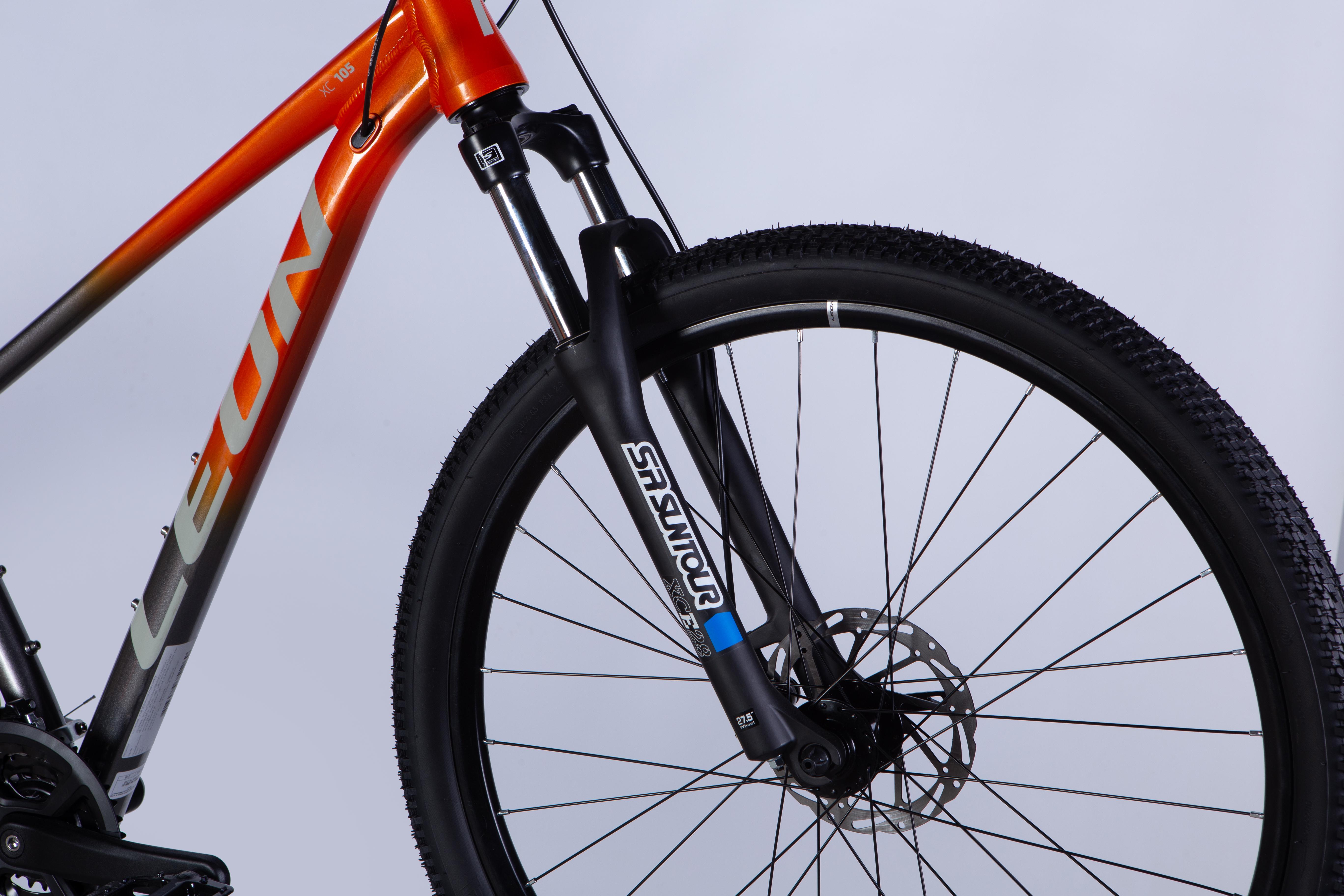 Велосипед Leon 2025 XC 105 DD CS AL 27,5" рама 16" Помаранчевий зі сріблястим (OPS-LN-27,5-021) - фото 3