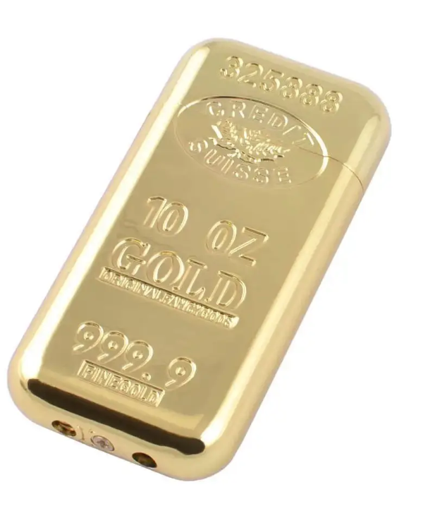 Газовая зажигалка слиток золотая Gold (18315)