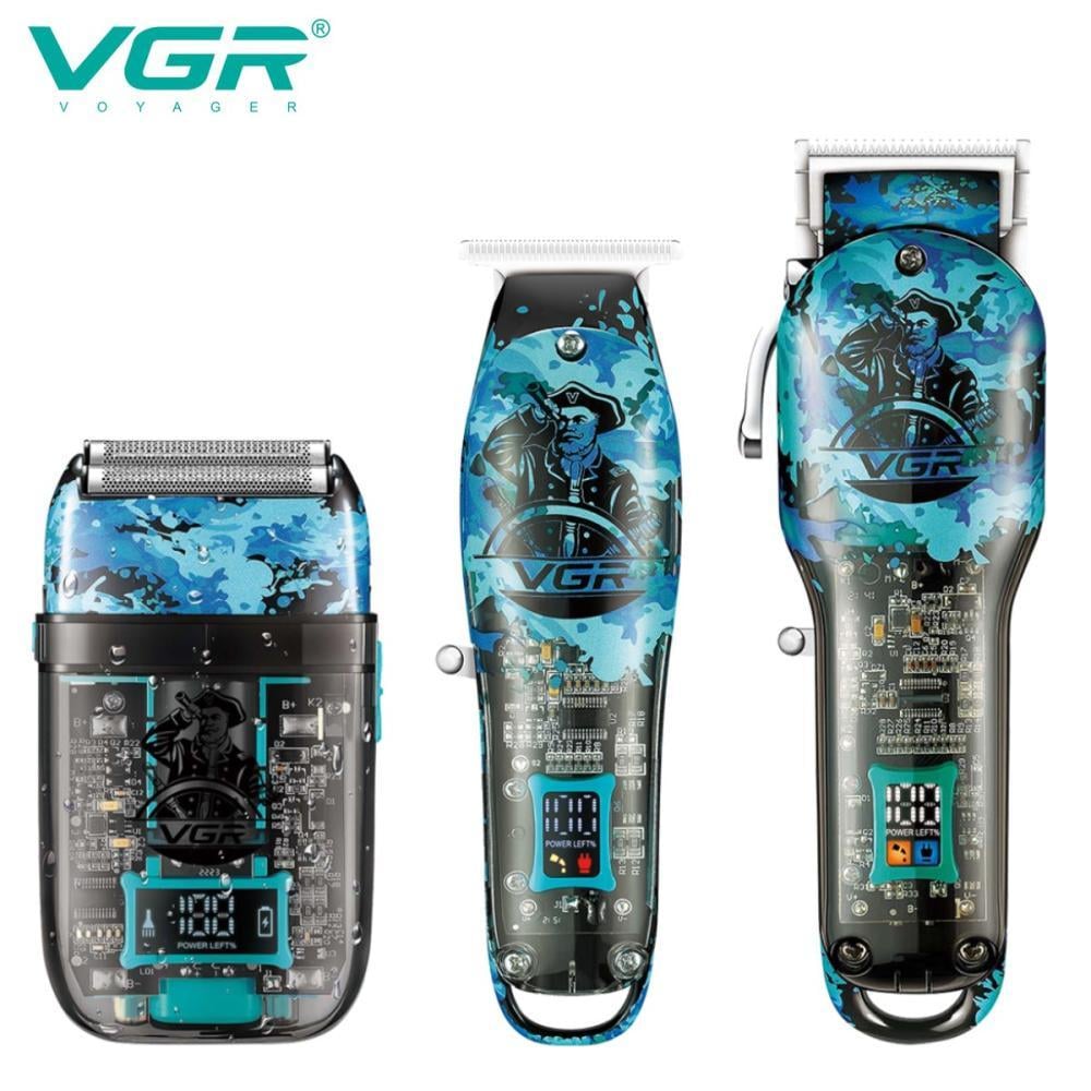 Барбер-набір VGR V-645 для стрижки волосся та бороди 3в1 машинка для стрижки/тример для волосся/шейвер для стрижки (10056) - фото 4 Барбер-набір VGR V-645 для стрижки волосся та бороди 3в1 машинка для стрижки/тример для волосся/шейвер для стрижки (10056) - фото 4