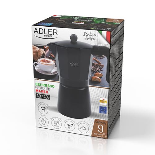 Кофеварка гейзерная Adler AD 4420 max 520 мл Black (3326ecf7) - фото 6