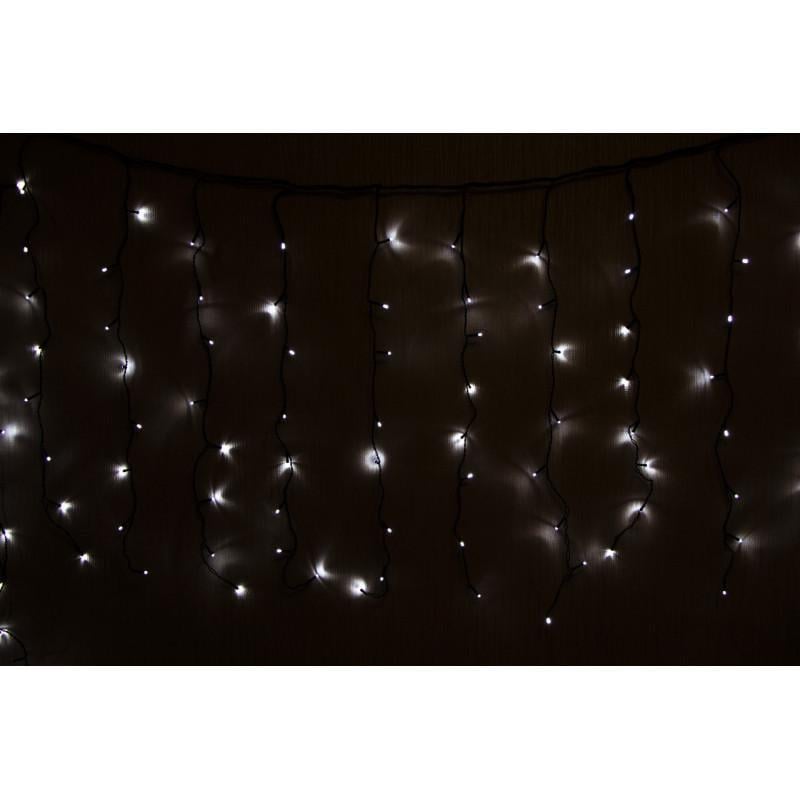 Гирлянда занавес 3x0,8 м 176LED 12 режимов холодный белый IP44 (650149)