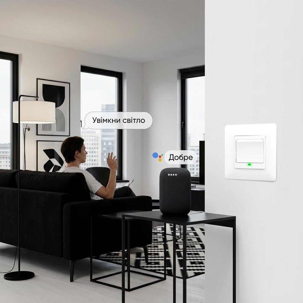 Выключатель Wi-fi Moes Smart Wall module switch 1 клавиша Белый - фото 4 Выключатель Wi-fi Moes Smart Wall module switch 1 клавиша Белый - фото 4