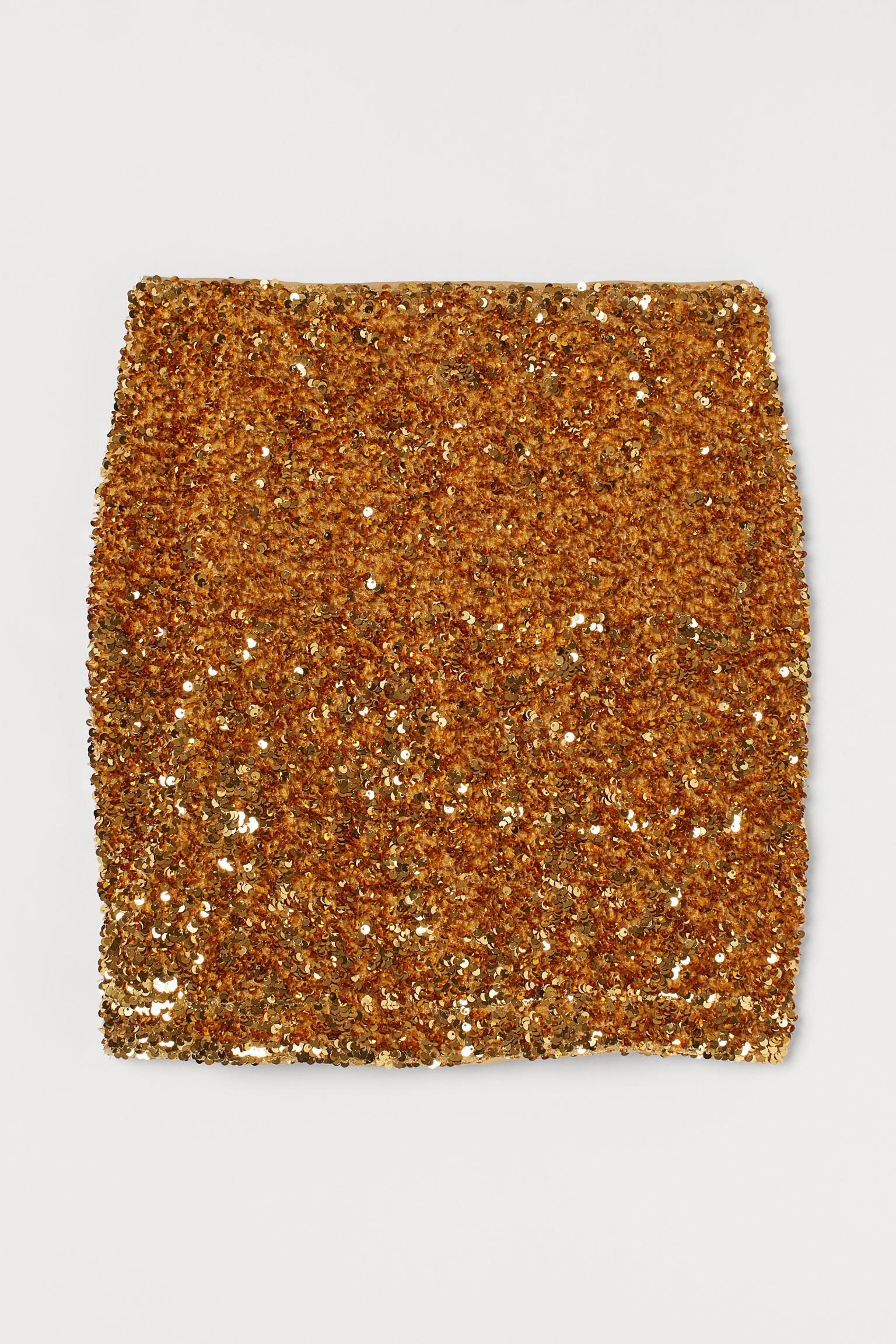 Юбка с пайетками р. 44 Золотистый (9272522sdm)