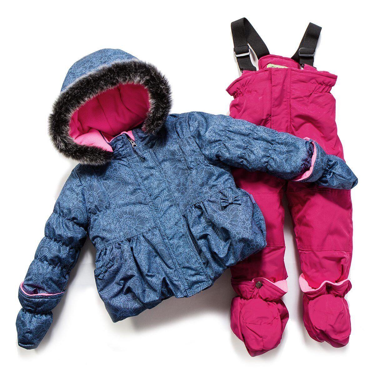 Дитячий зимовий комплект для дівчинки Peluche&Tartine F17M16BF 90-98 см Васильковий (F17M16BF-Chinablue_Berry-2)