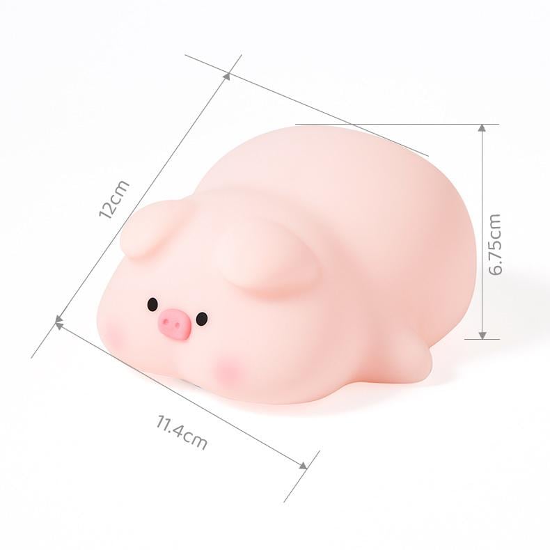 Нічник силіконовий Sleeping Pig Lamp Pink (20938011) - фото 7