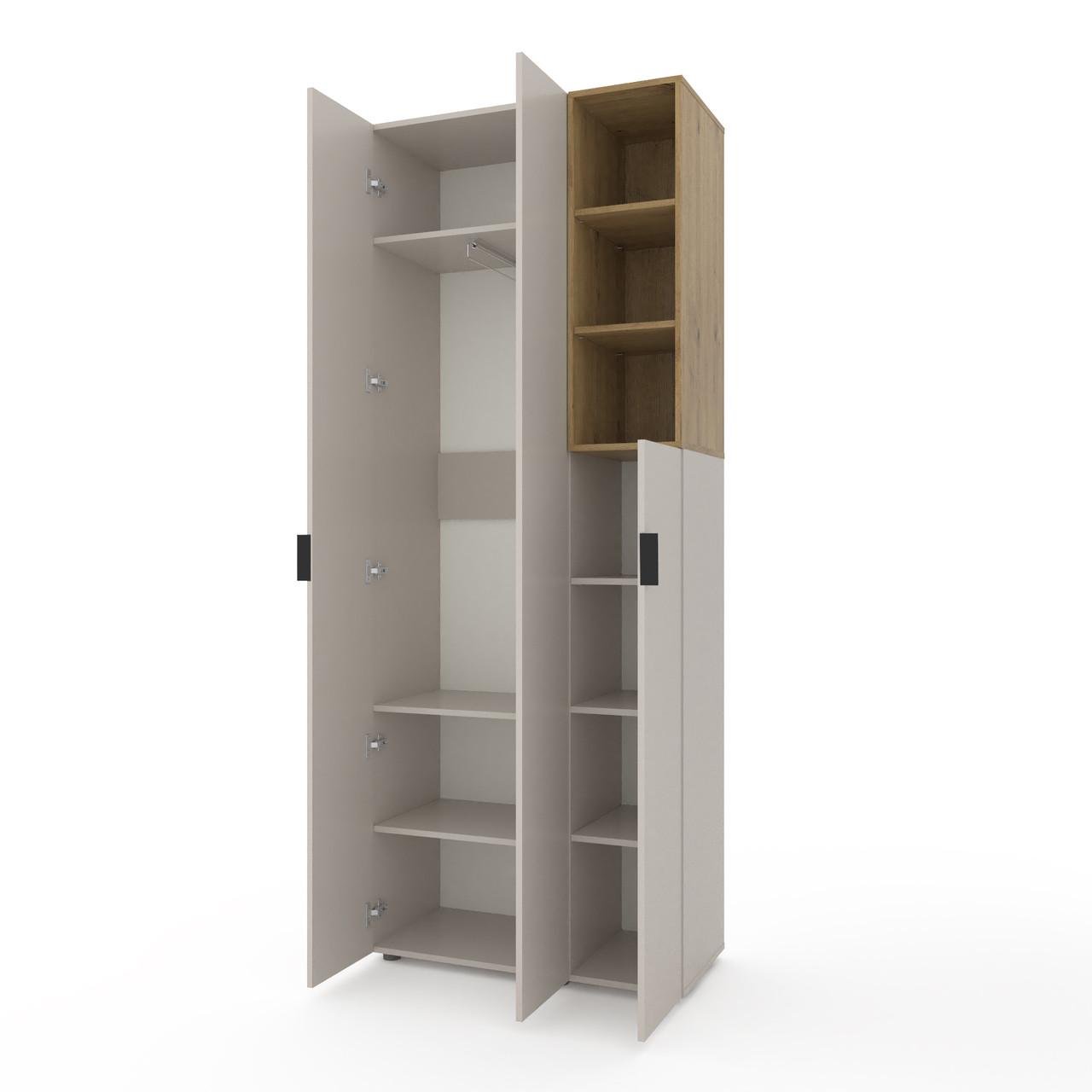 Шкаф Metkas Home A003R ЛДСП 900x420x2300 мм Кашемир/Дуб Артизан - фото 1 Шкаф Metkas Home A003R ЛДСП 900x420x2300 мм Кашемир/Дуб Артизан - фото 1