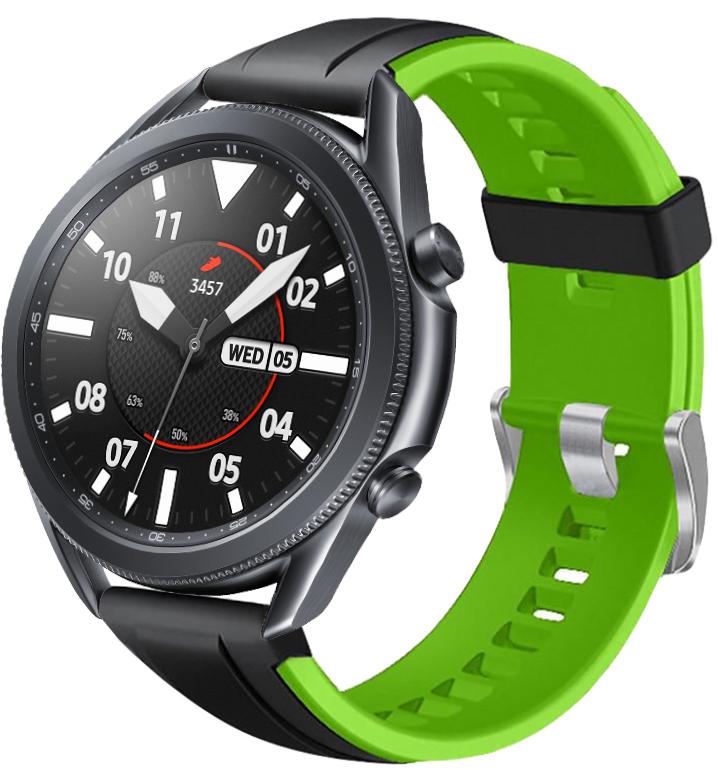Ремешок Coholl для Galaxy Watch 3 45 мм 22 мм Black/Green (19178)