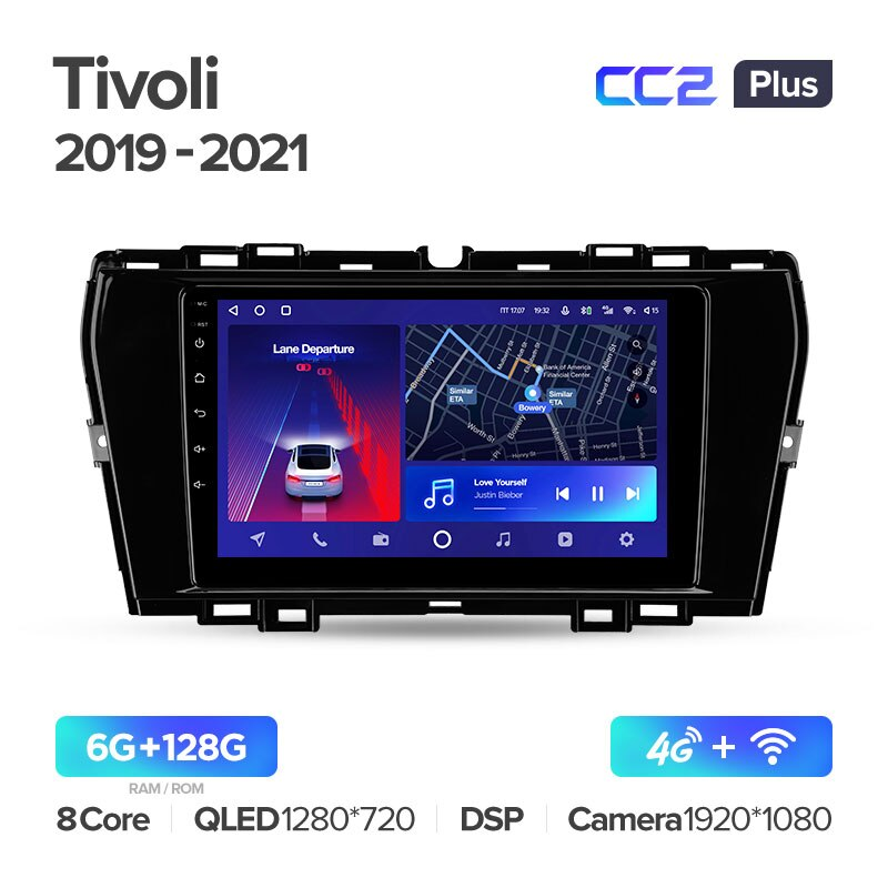 Автомагнитола штатная Teyes CC2 Plus для SsangYong Tivoli 2019-2021 Android CC2 PLUS 6/128G Wi-Fi/4G (1684666448) - фото 2