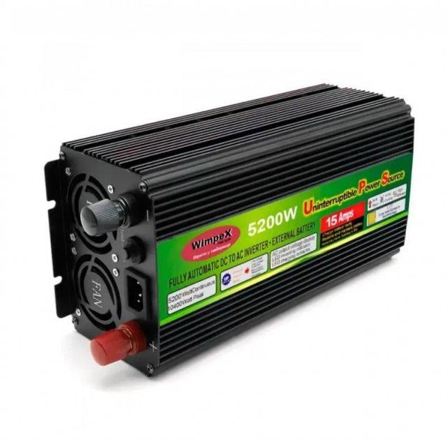Преобразователь тока Wimpex 12V/220V/5200W инвертор напряжения (5200 W) Преобразователь тока Wimpex 12V/220V/5200W инвертор напряжения (5200 W)