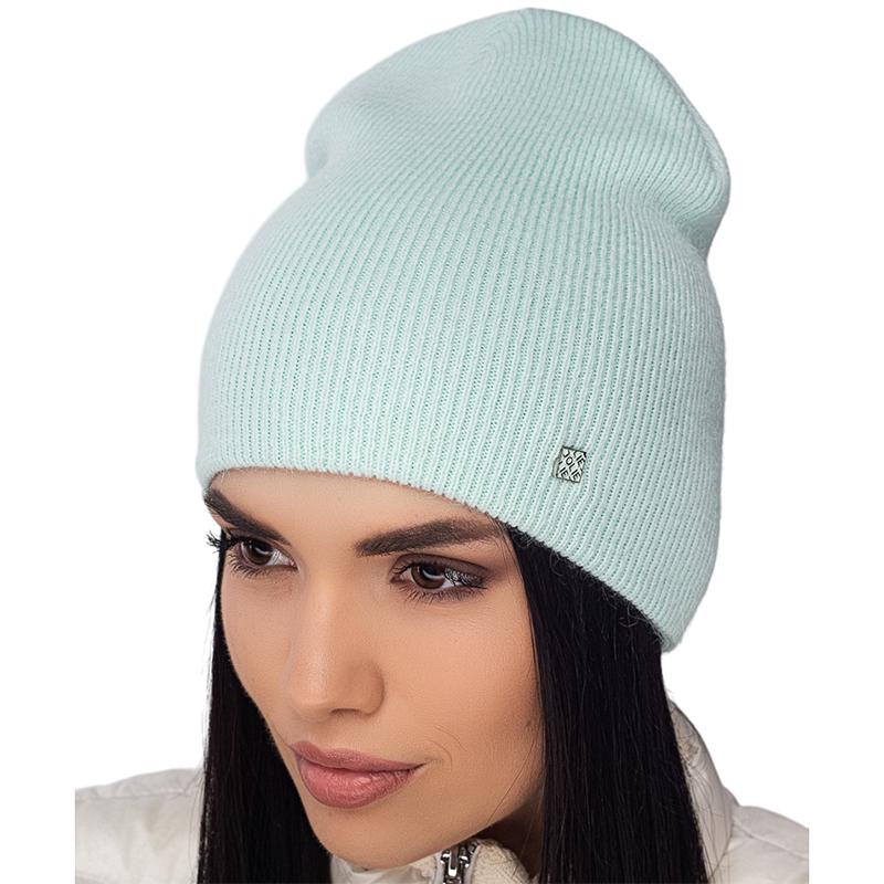 Шапка женская Leks Шик ангоровая двойная OS Мятный (121086)