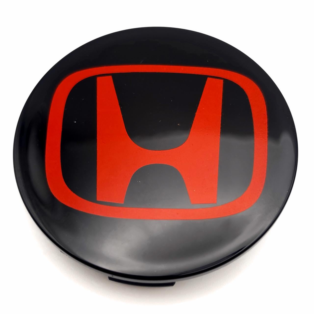 Ковпачок заглушка маточини колеса Honda 69 мм тип 2 Чорний/Червоний глянець (3008177380)