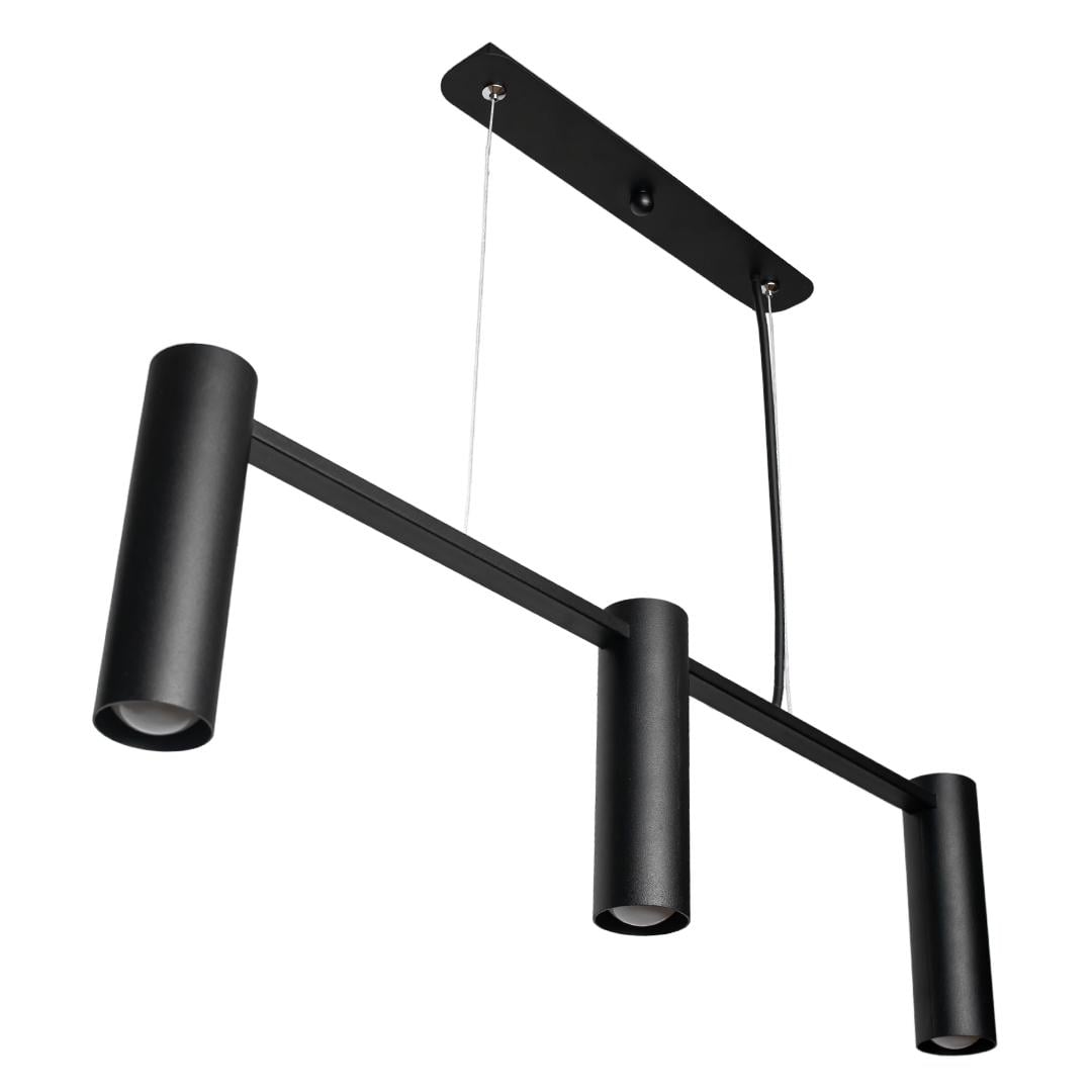 Люстра підвісна MSK ELECTRIC Telescope NL 17502-3 BK у стилі лофт під три лампи Е27 (87018)