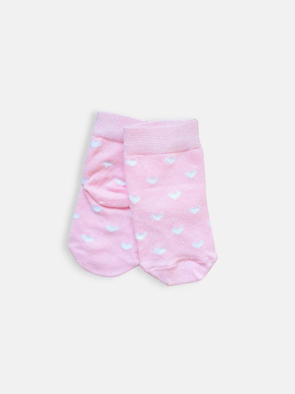 Шкарпетки для малюків TwinSocks 304 Сердечки 10-12 см Рожевий/Білий