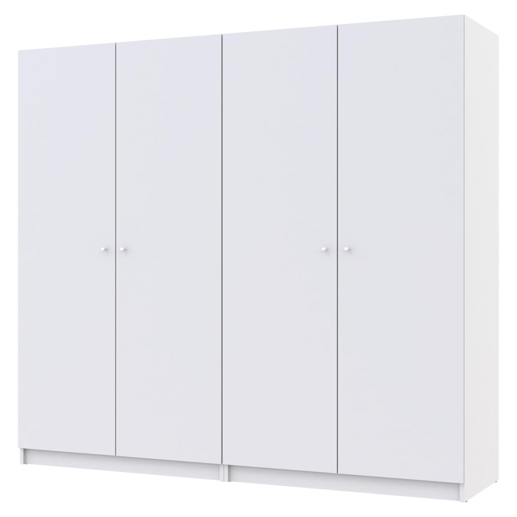 Комплект шкафов для одежды Doros Промо 180х48х204 см 2 шт. Белый (DRS-011207) - фото 2 Комплект шкафов для одежды Doros Промо 180х48х204 см 2 шт. Белый (DRS-011207) - фото 2