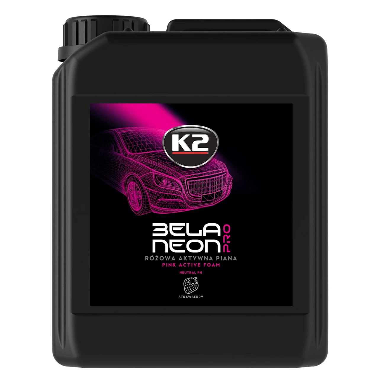 Активная пена K2 Bela Pro Neon Клубника для очистки кузова 5 л (2753743941)