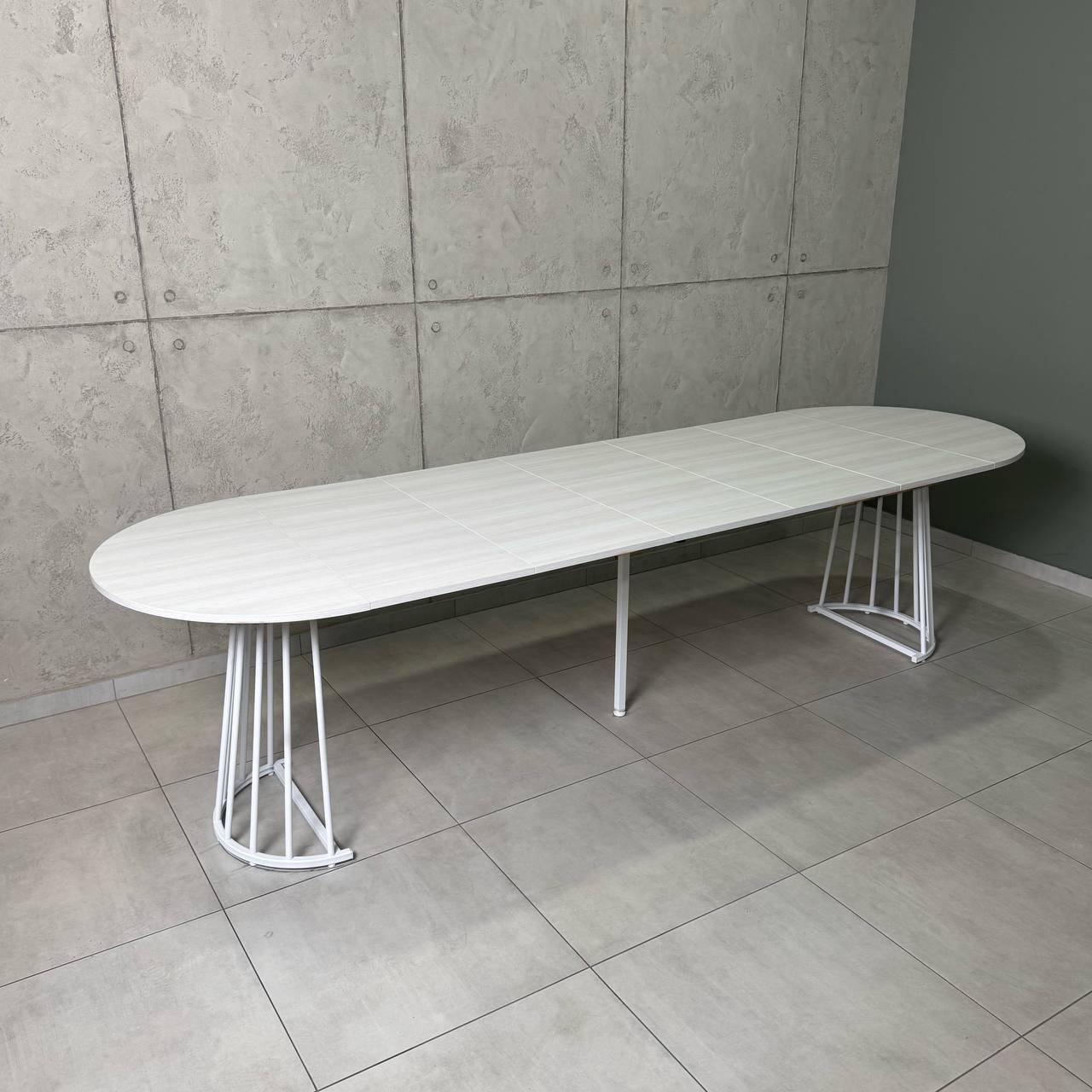 Стол кухонный раздвижной Grace УТП028007 Loft 3,5 м Ясень серфсайд/Белый мат