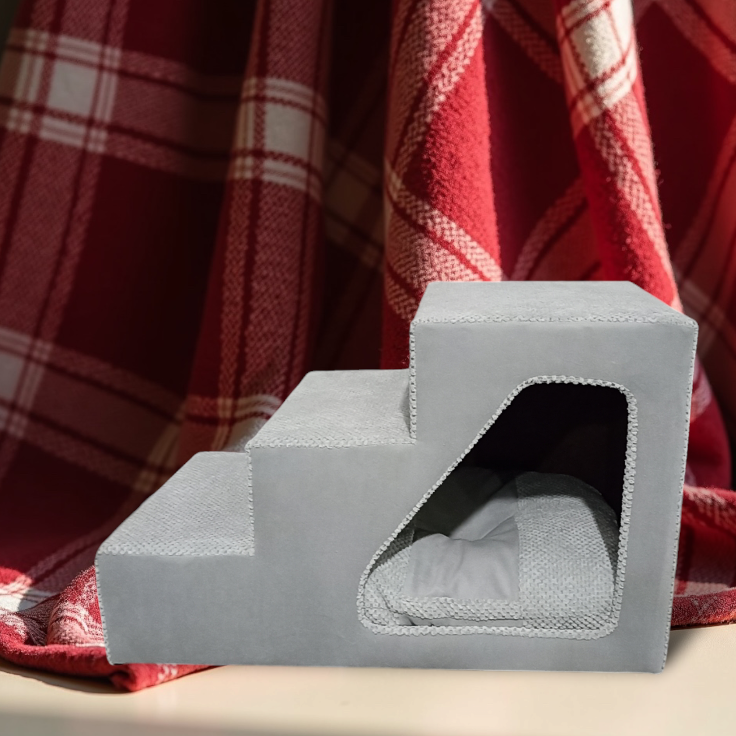 Сходинки для собачок приліжкові праві 42х42х65 см Сірий (00149) - фото 3 Сходинки для собачок приліжкові праві 42х42х65 см Сірий (00149) - фото 3