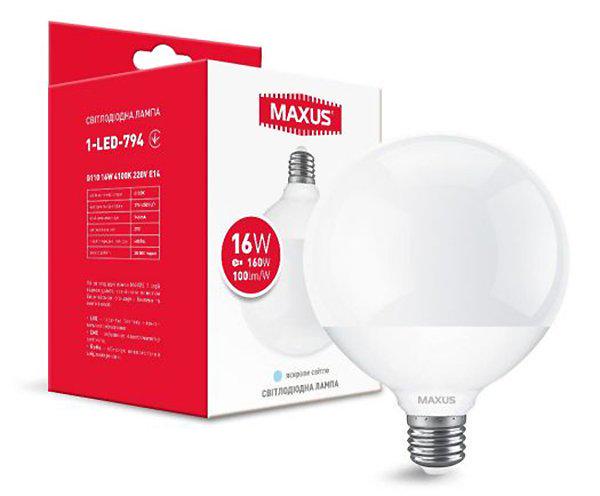 Світлодіодна лампа Maxus 1-LED-775 A60 10W 3000K 220V E27 (27829989)