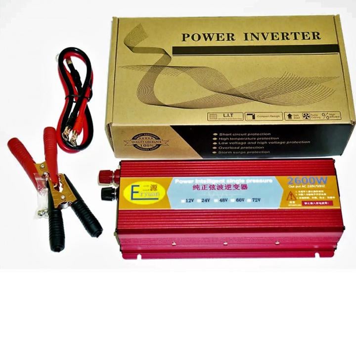 Автомобильный инвертор с вольтметром Eryuan 2600W-12V чистая синусоида/охлаждение (df35a085) - фото 9 Автомобильный инвертор с вольтметром Eryuan 2600W-12V чистая синусоида/охлаждение (df35a085) - фото 9