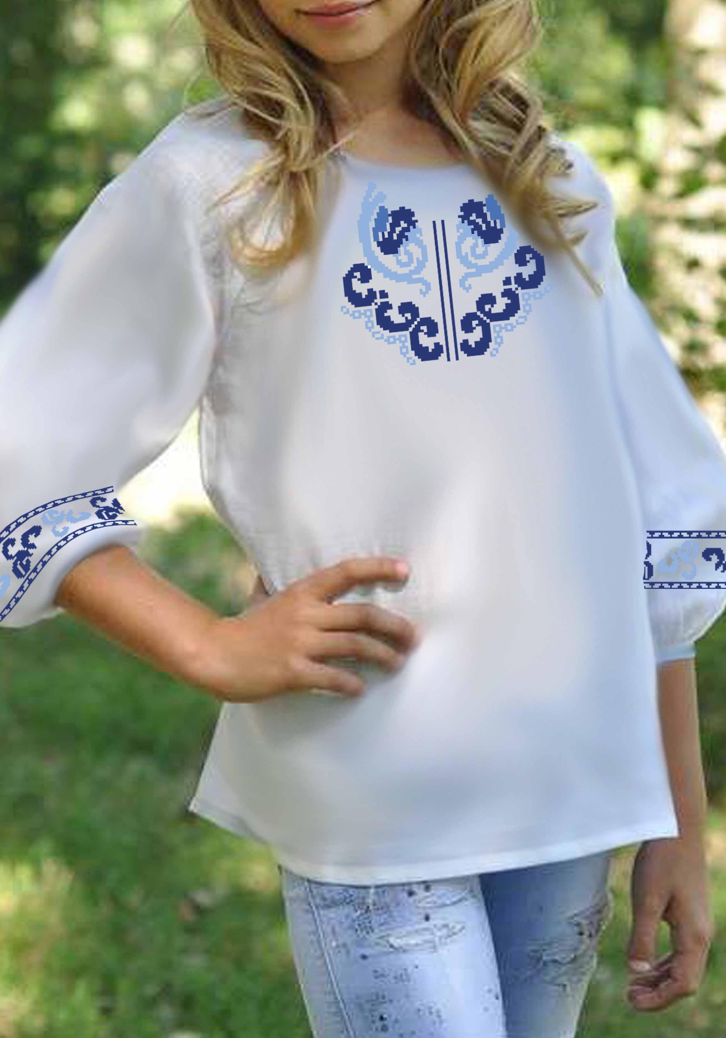 Заготовка для вышивки нитками/бисером для девочки домотканое полотно (СДД-73)