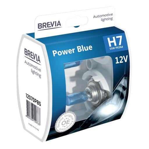 Галогеновая лампа Brevia H7 12V 55W PX26d Power Blue S2