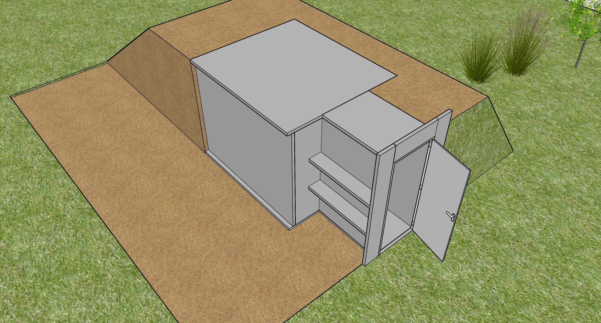 Укриття модульне підземне Shelter Paneltim для приватного використання горизонтальний вхід 2300x3950x2100 мм - фото 10