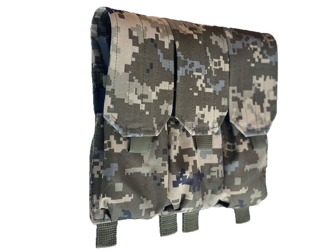 Подсумок тройной МК для магазинов АК закрытый с MOLLE ММ-14 (3573920)