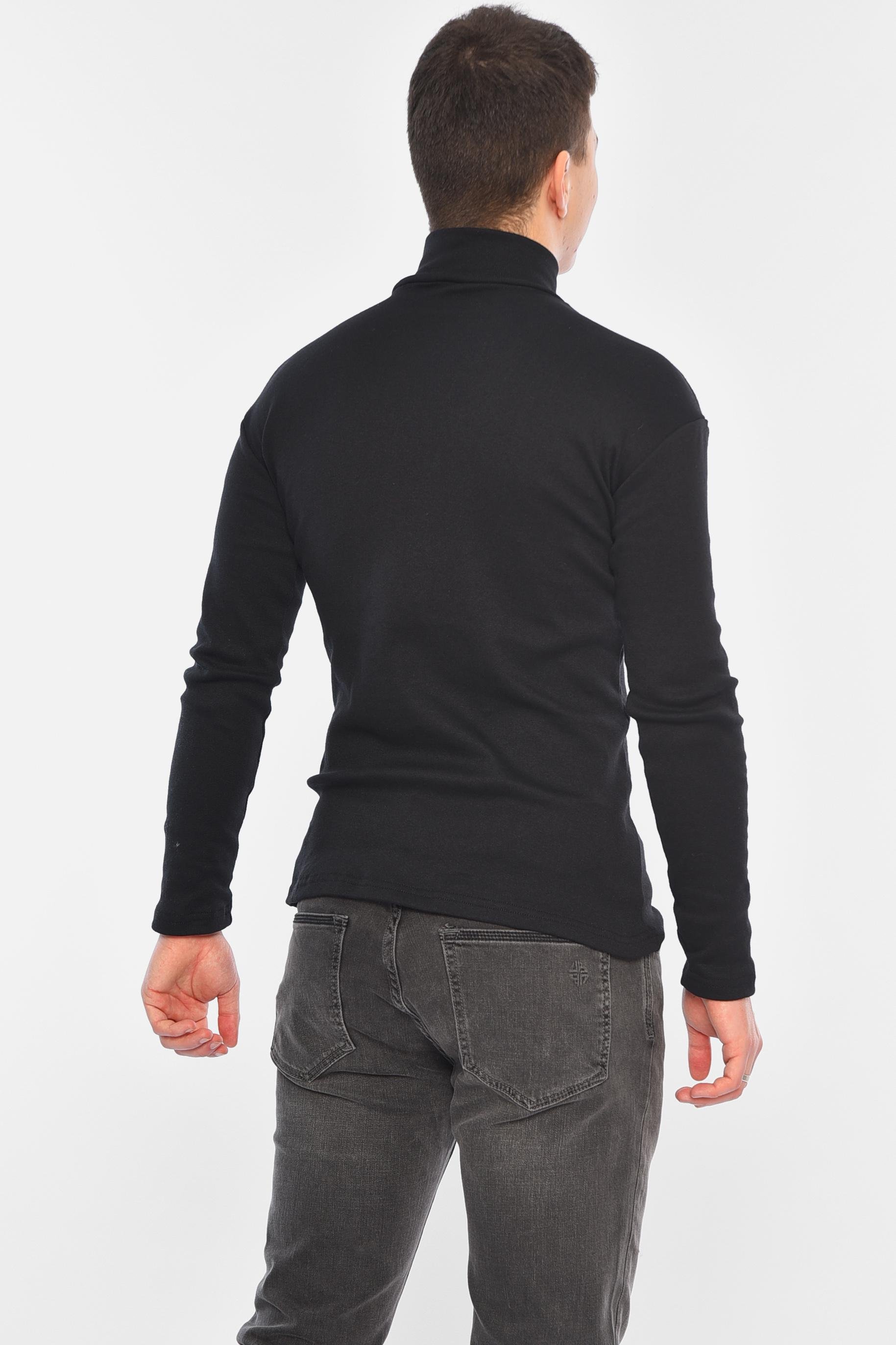 Гольф чоловічий на флісі S Чорний (166671) - фото 3 Гольф чоловічий на флісі S Чорний (166671) - фото 3