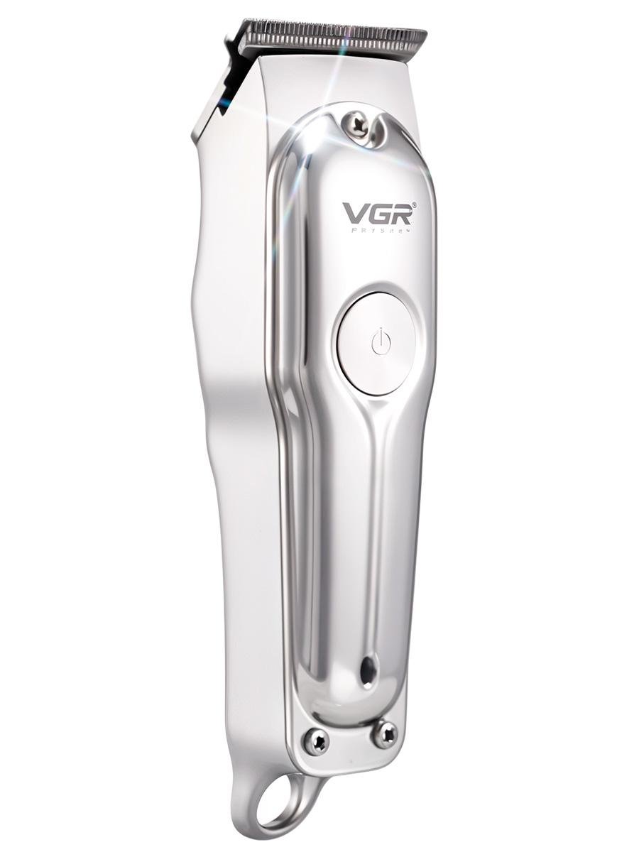 Машинка для стрижки волос беспроводная VGR V-07 5W для усов и бороды Silver (562665663)
