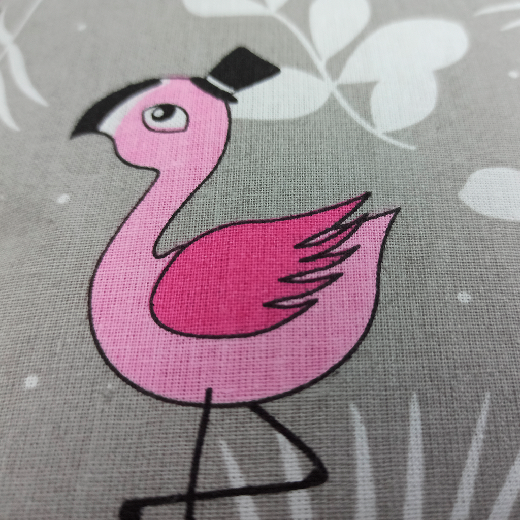 Наволочка Свадьба фламинго на сером 40х40 см хлопок (SH-4019-TXPWCO-UA-24) - фото 2 Наволочка Свадьба фламинго на сером 40х40 см хлопок (SH-4019-TXPWCO-UA-24) - фото 2