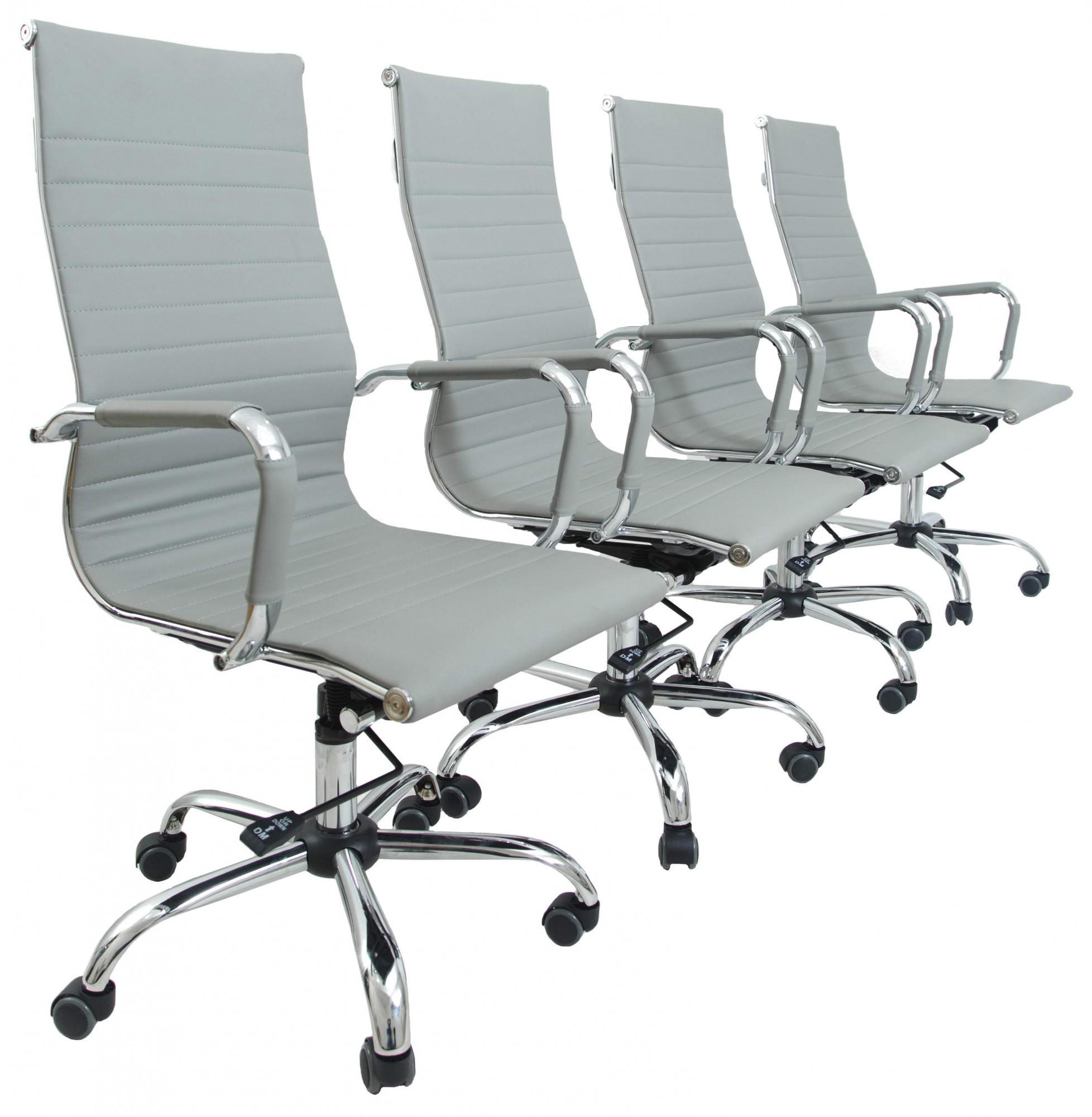 Крісло офісне комп'ютерне Bali Хром DeepTilt Сірий - фото 4