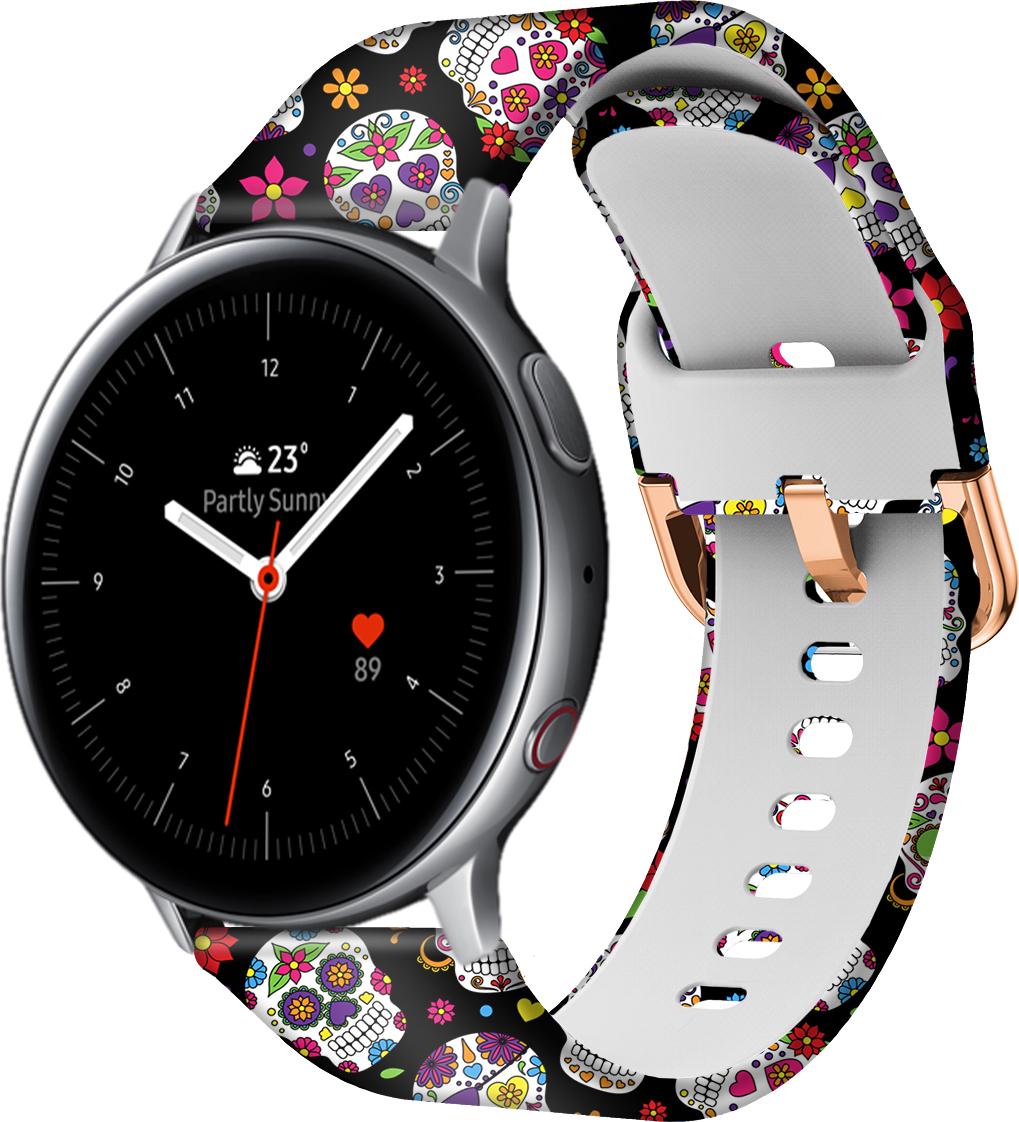 Ремешок Colorful для Galaxy Watch Active 2 40/44 мм Skull (28436)