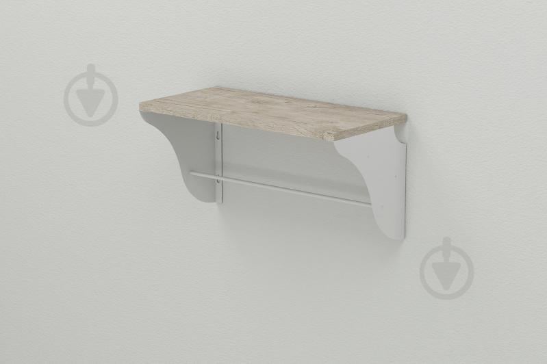 Полка настенная Ferrum-decor Комфи 260x700x240 металл Белый ДСП Шервуд 16 мм (KOM0051)