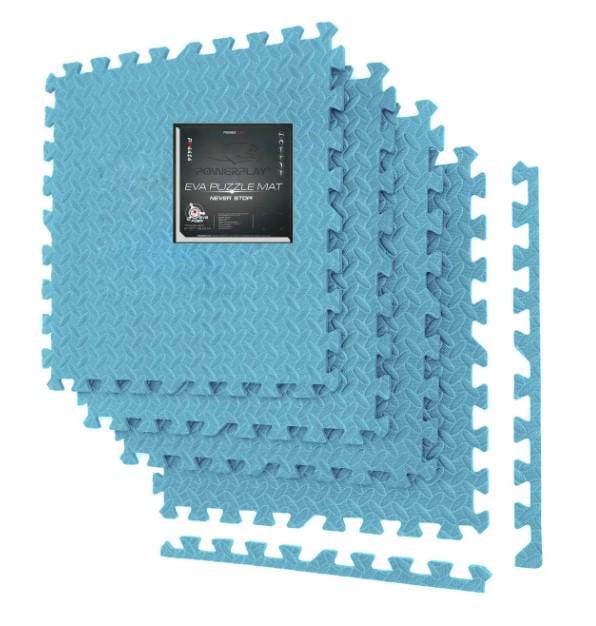 Мат-пазл PowerPlay EVA Puzzle Mat 120x120x1,2 cм Голубой (PP_4414_Light_Blue)