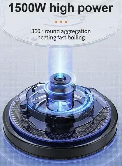 Електрочайник Sokany SK-SH-1059 з підсвічуванням та автовідключенням скляний 1500 Вт 1,2 л (30547303) - фото 5 Електрочайник Sokany SK-SH-1059 з підсвічуванням та автовідключенням скляний 1500 Вт 1,2 л (30547303) - фото 5