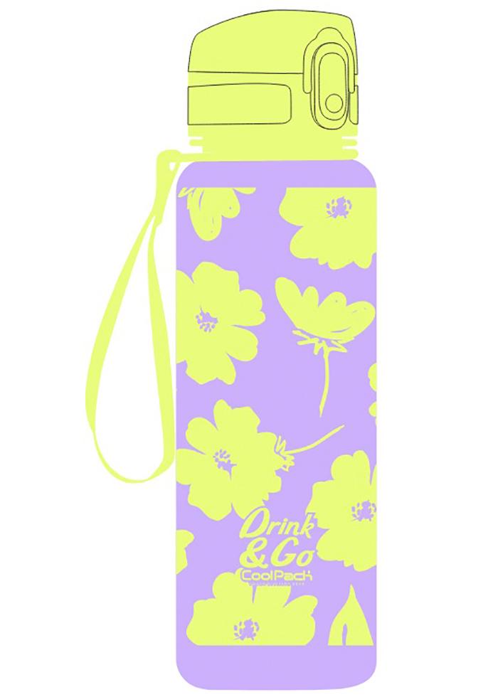 Бутылка CoolPack BRISK FLORES LILA для воды 600 мл (Z16913)