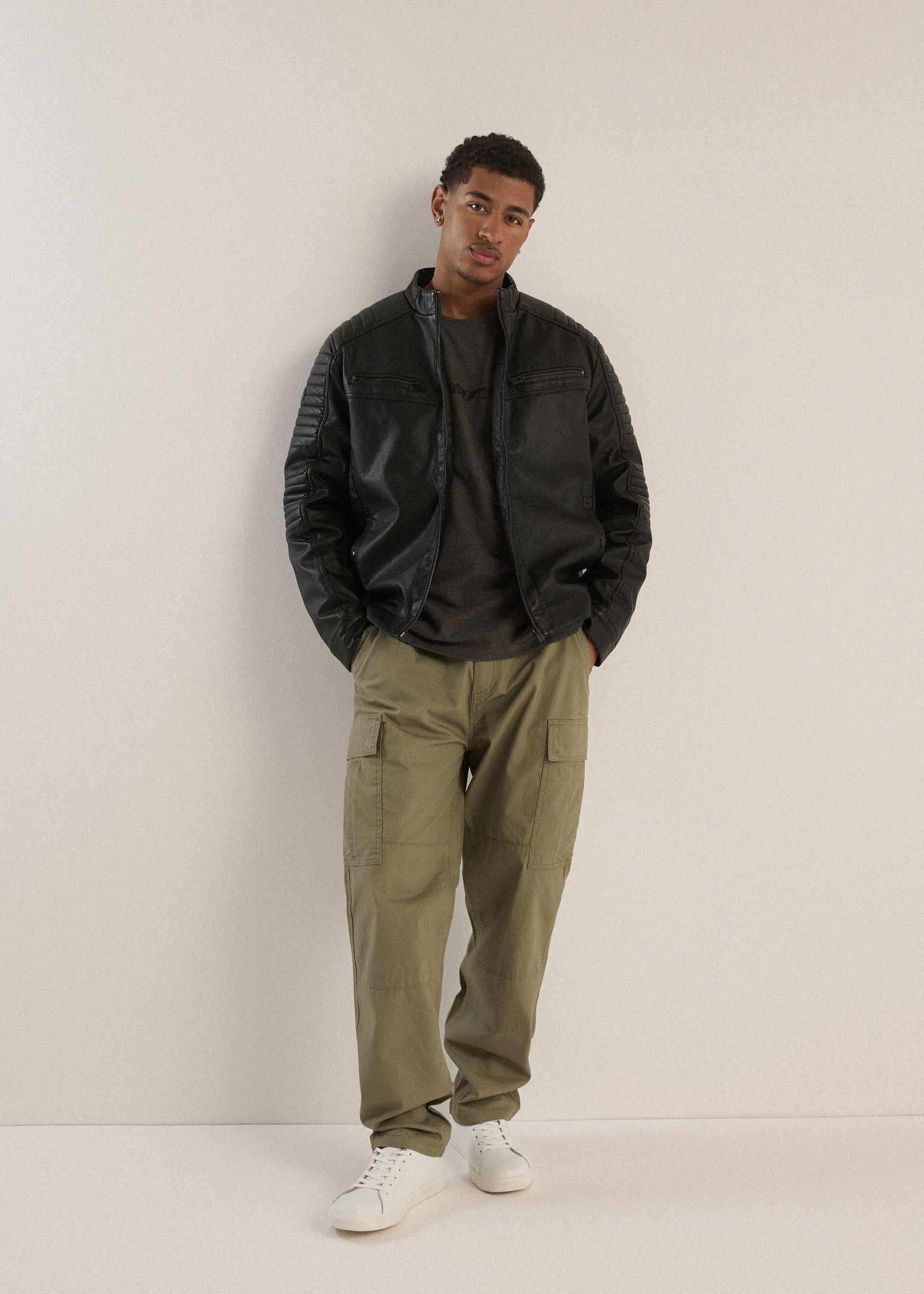 Куртка чоловіча Diverse JACKUNON зі штучної шкіри XL Чорний (5905384180605)