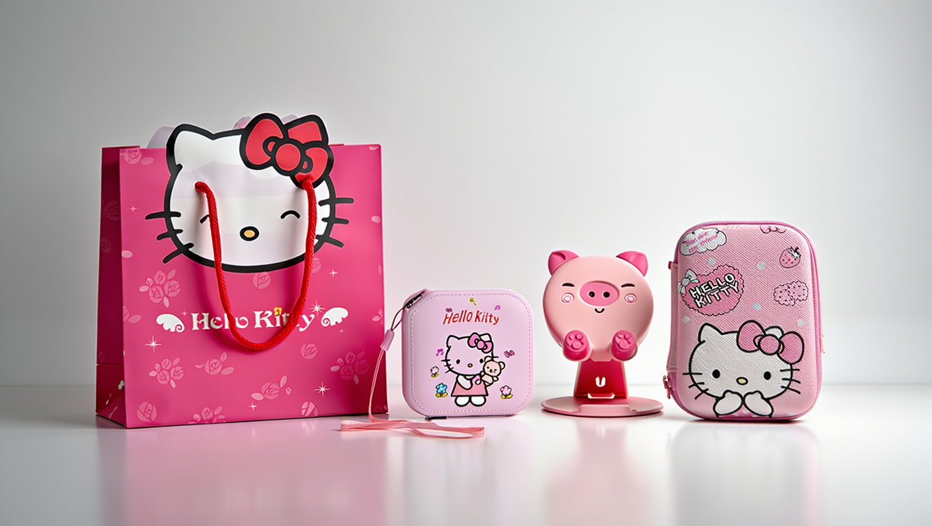 Y2K HELLO KITTY ナショナル ホットパック 10K（DJ-10K） ᐉ Подарочный набор Hello Kitty Повербанк/Чехол/Держатель
