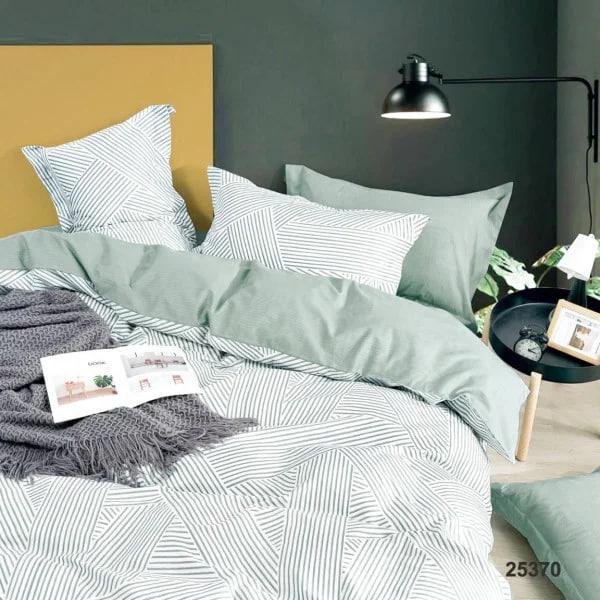 Комплект постельного белья Viluta 25370 с простыней на резинке евро 160х200х25 см (1540)