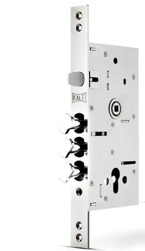 Замок Kale 282RD врезной цилиндр В 60 мм Хром с соответствующей планкой (1711919126)