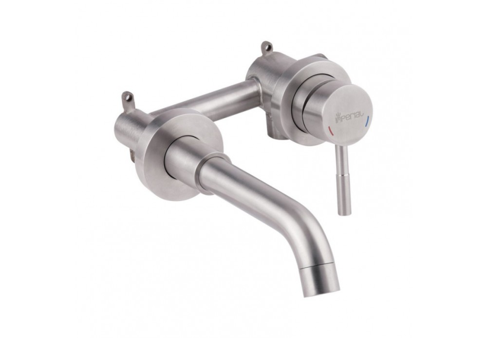 Змішувач для умивальника Imperial 31-001B-10 нержавіюча сталь
