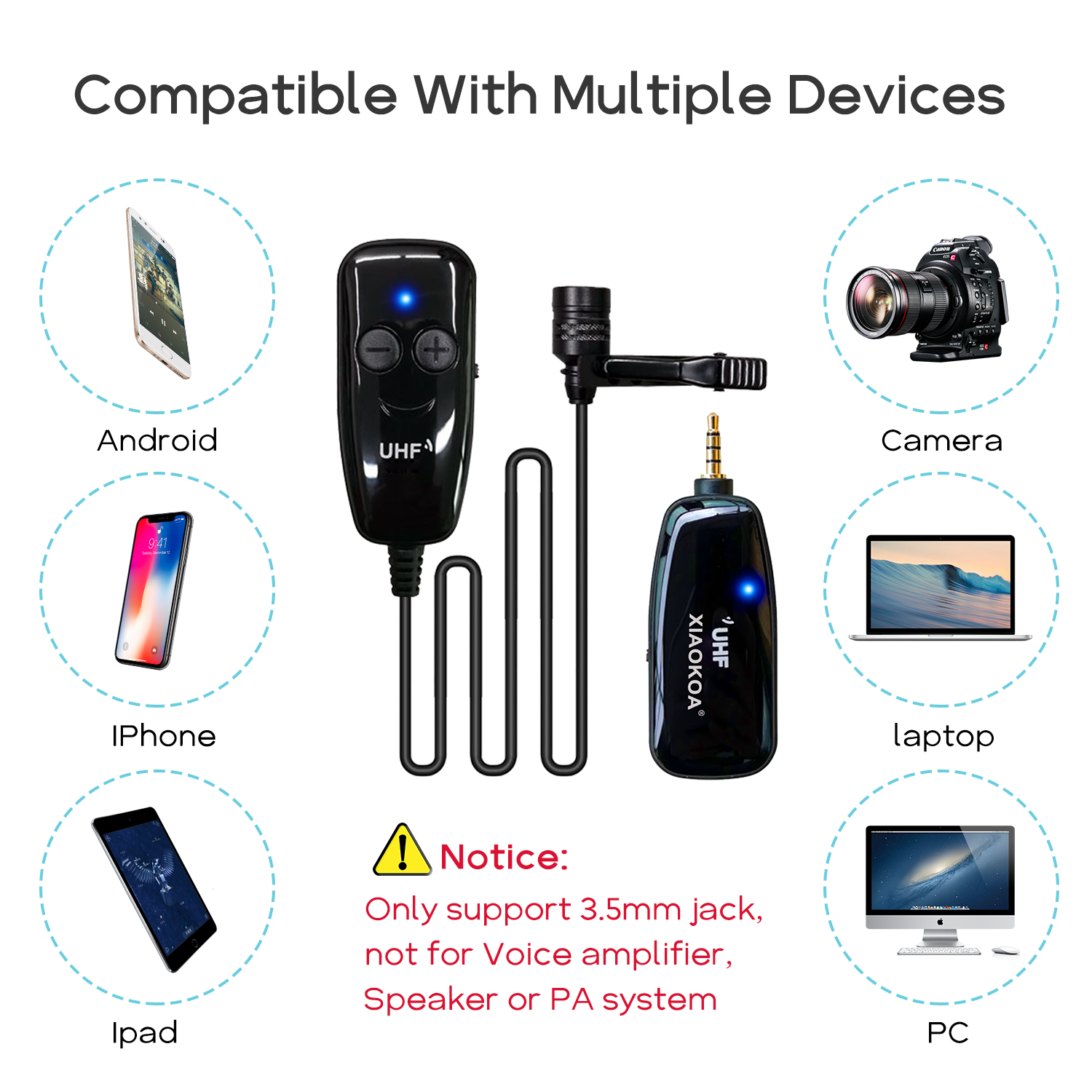Беспроводной петличный микрофон XIAOKOA N81-UHF - фото 4