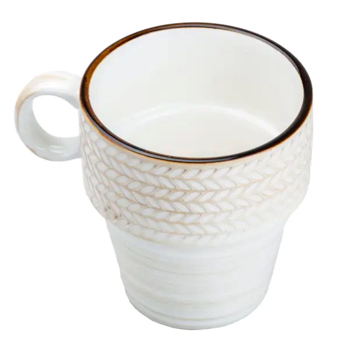 Чашка керамическая кружка для кофе чая 350 мл Белый (4506) - фото 6 Чашка керамическая кружка для кофе чая 350 мл Белый (4506) - фото 6