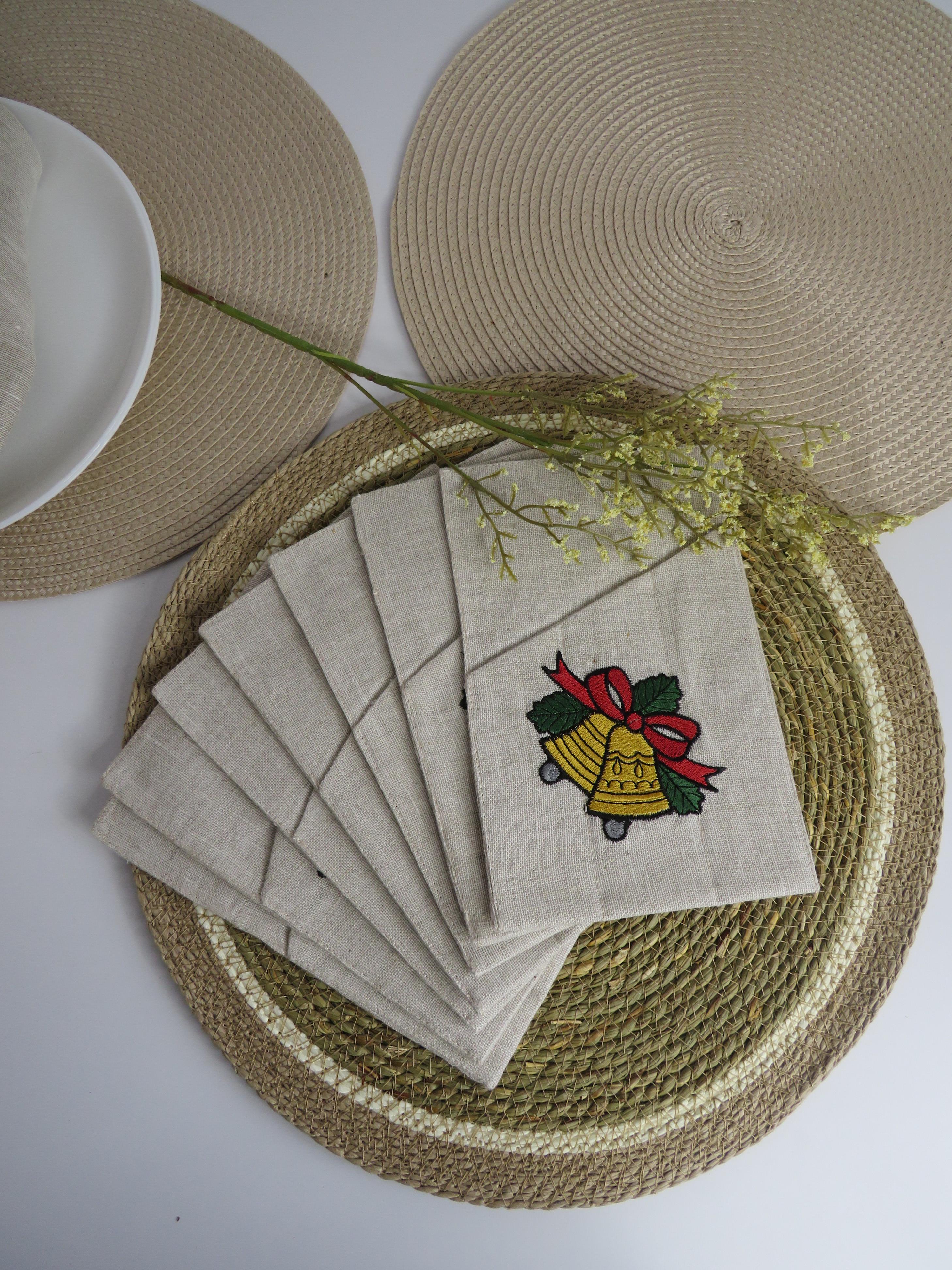 Карман для столовых приборов с вышивкой Рождественские колокольчики (30067460) - фото 5 Карман для столовых приборов с вышивкой Рождественские колокольчики (30067460) - фото 5