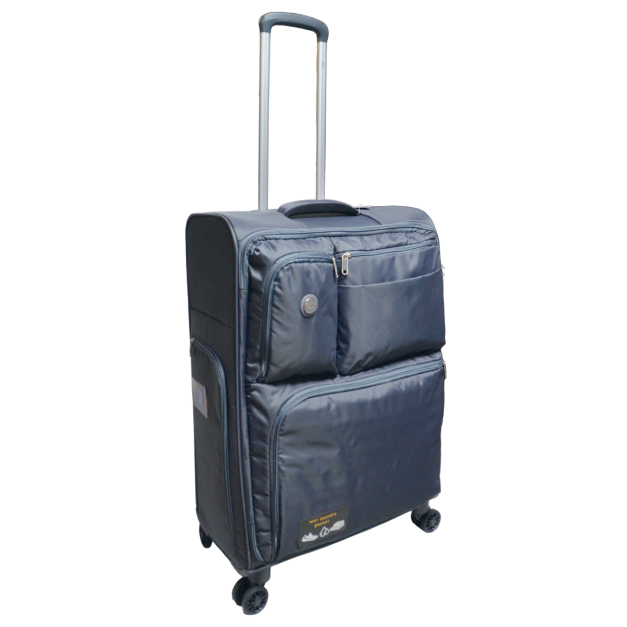 Чемодан Goby London GB-3004/28 текстильный с карманами 4 колеса замок TSA 95 л 28" Grey (2505810366)
