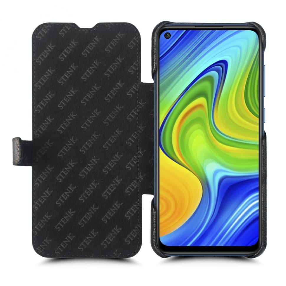 Чехол книжка Stenk Premium для Xiaomi Redmi Note 9 Черный (68606)