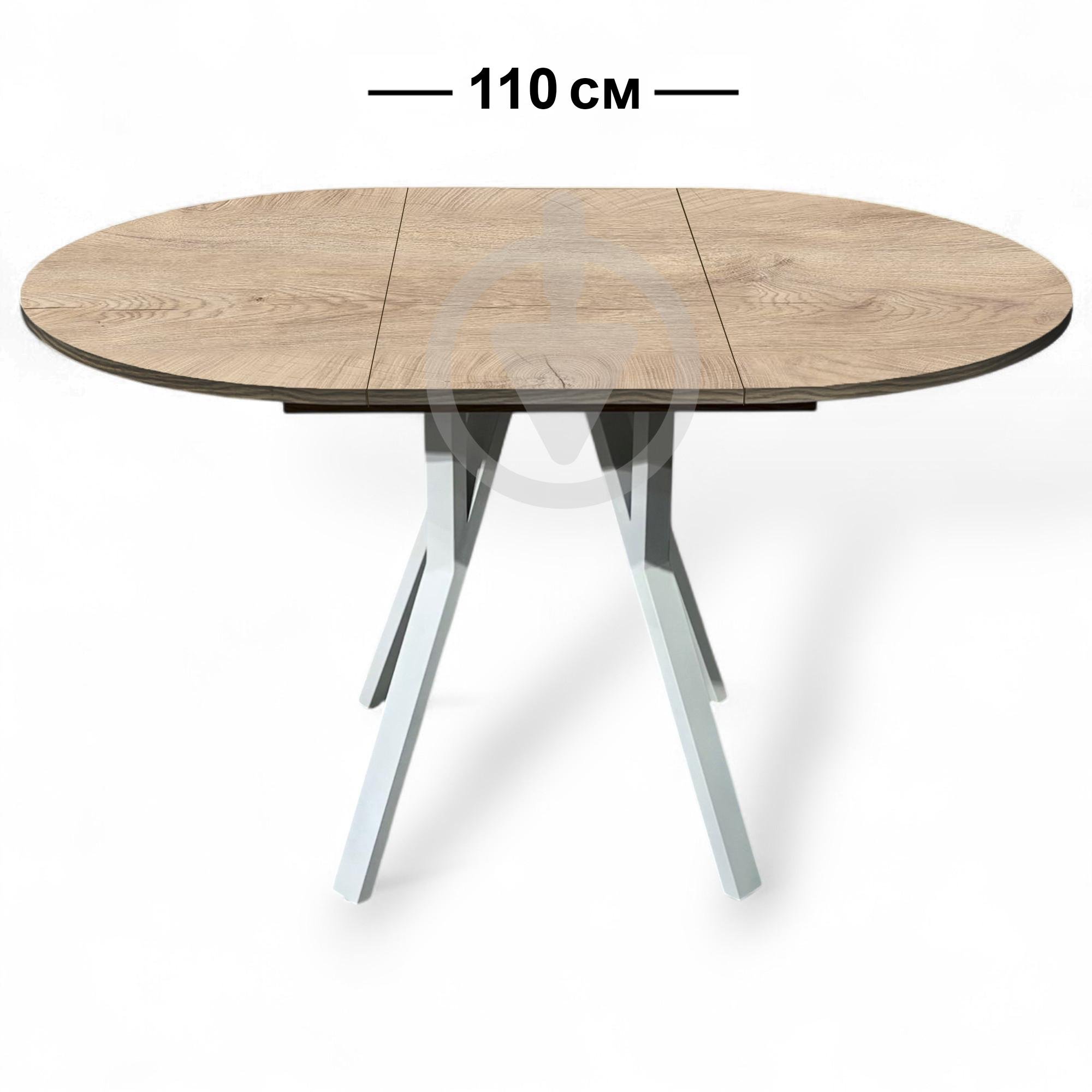 Стіл кухонний розкладний RoMax Lite Slide Loft 80x80 см Дуб Ендгрейн/Білий - фото 2