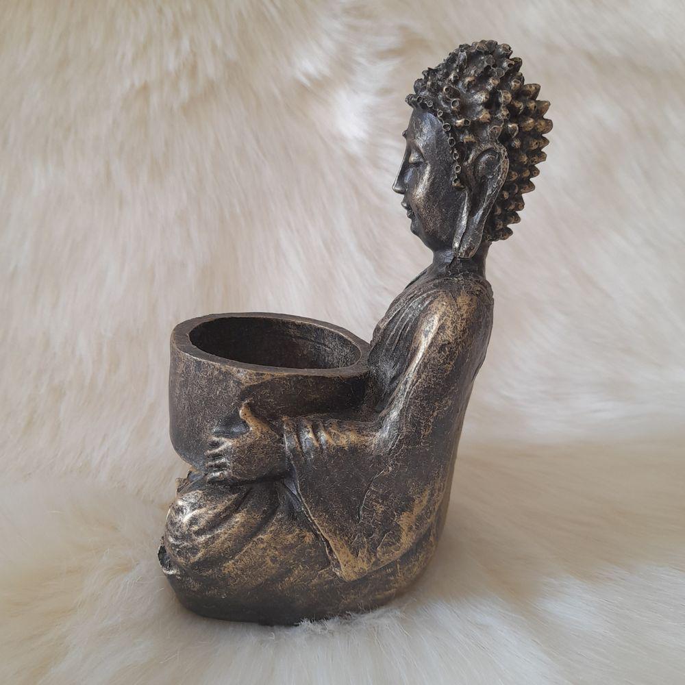 Підсвічник Гранд Презент Будда просить ПП702а 15х10х10 см Золотий - фото 3 Підсвічник Гранд Презент Будда просить ПП702а 15х10х10 см Золотий - фото 3